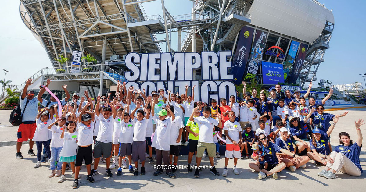 Más de 100 niñas y niños de Acapulco son parte del Family Day del Abierto Mexicano Telcel presentado por HSBC